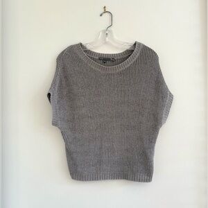 Vince Knit Shortsleeve Gray Women's Sweater